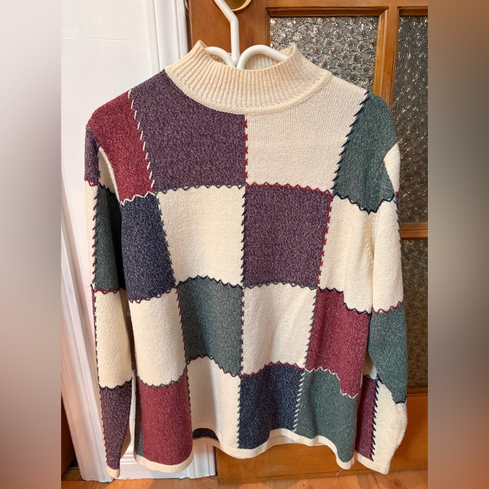Patchwork Knit Sweater - Multicolor